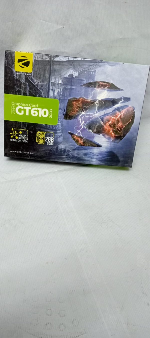 ZEBRONICS Gt610 2Gd3 with Pcie 2.0,Multiconnectivity Hdmi Dvi Vga,High Efficiency,Heatsink with Fan.,pci_e,ddr3_sdram,2 GB