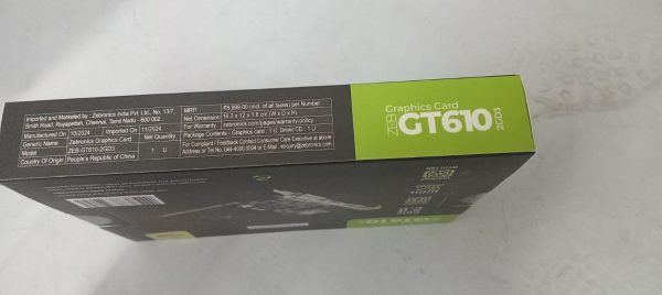 ZEBRONICS Gt610 2Gd3 with Pcie 2.0,Multiconnectivity Hdmi Dvi Vga,High Efficiency,Heatsink with Fan.,pci_e,ddr3_sdram,2 GB - Image 5